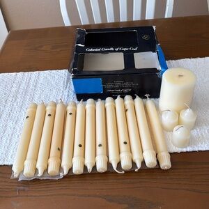 Colonial Candle Cape Cod. 8” Classic Candle QTY 12 candles. 1 pillar & 3 Votives